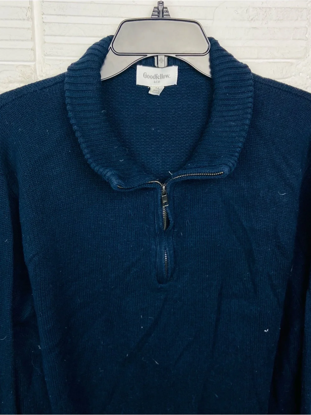 Goodfellow & Co Men's Navy Half-Zip Sweater size XL